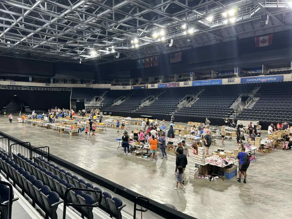 Large crowd in an arena