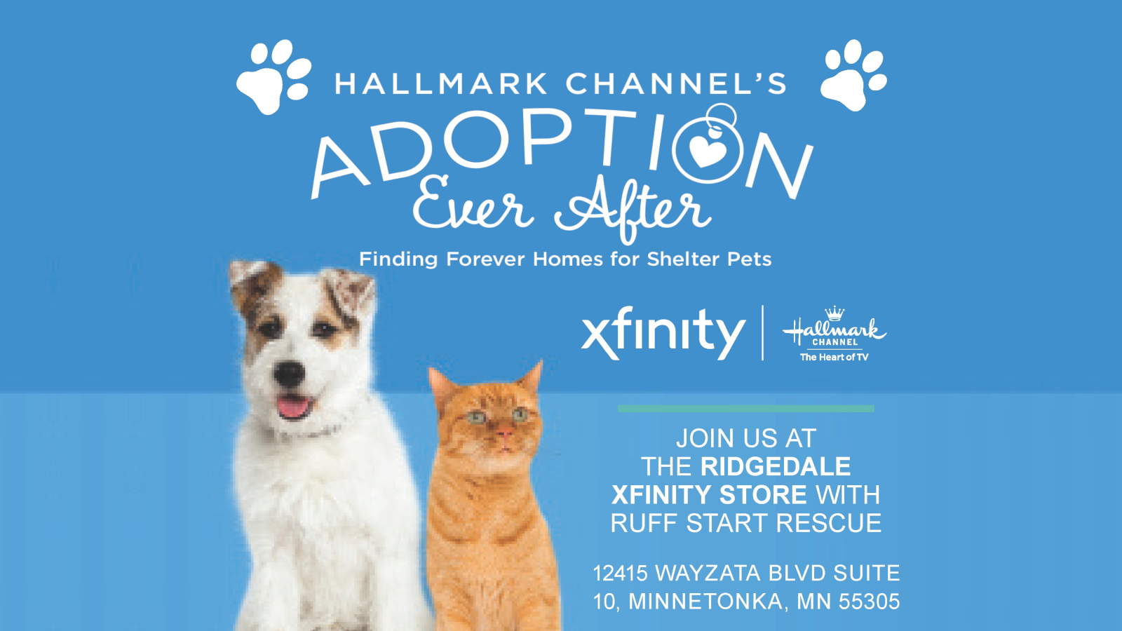 Promotional flyer for Hallmark Channel's Adoption Ever After event.