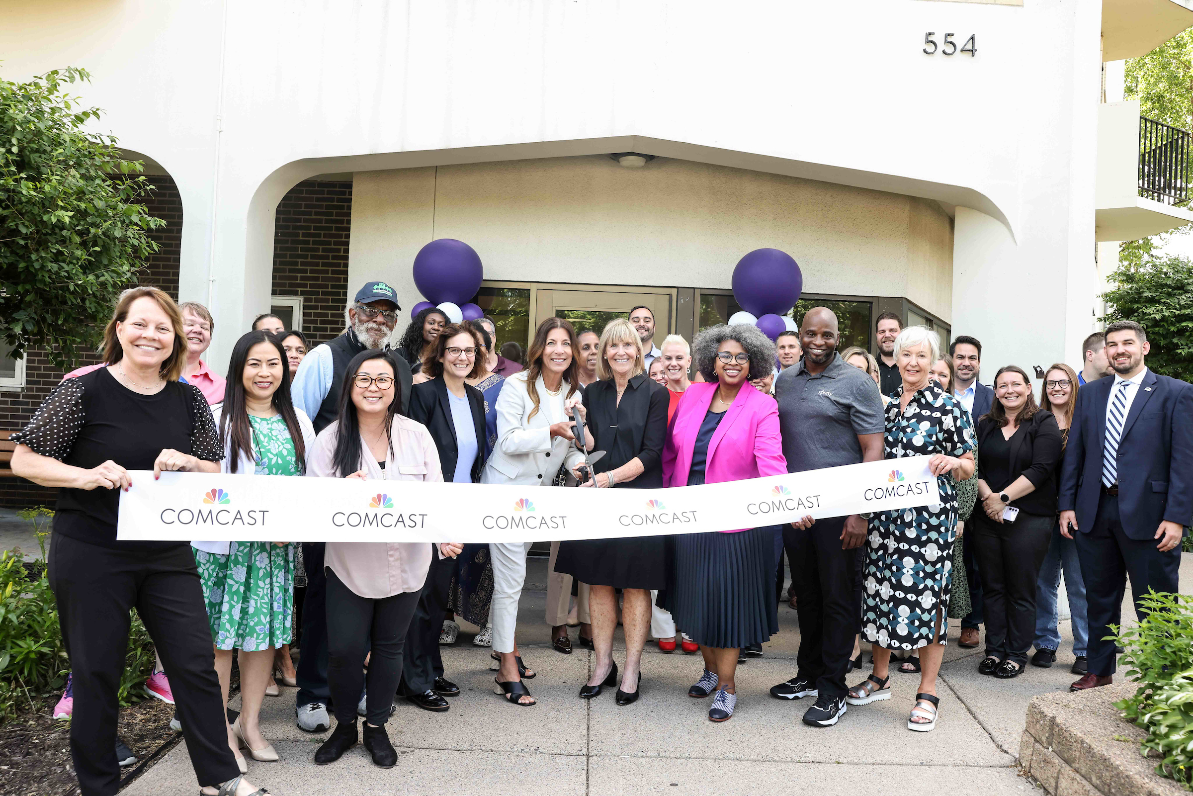 06/11/24) - The ribbon cutting ceremony for Comcast's first collaboration with the St. Paul Public Housing Agency at the Central Hi-Rise apartments in Saint Paul , Minn., on Tuesday, June 11, 2024.